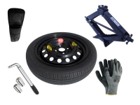 Set - Notrad HYUNDAI i10 I R15 4x100x54,1 + SCHLÜSSEL + WAGENHEBER + HÜLLE FÜR DEN WAGENHEBER