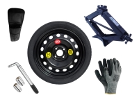 Set - Notrad FIAT 500 Abarth II R16 4x98x58,1 + SCHLÜSSEL + WAGENHEBER + HÜLLE FÜR DEN WAGENHEBER